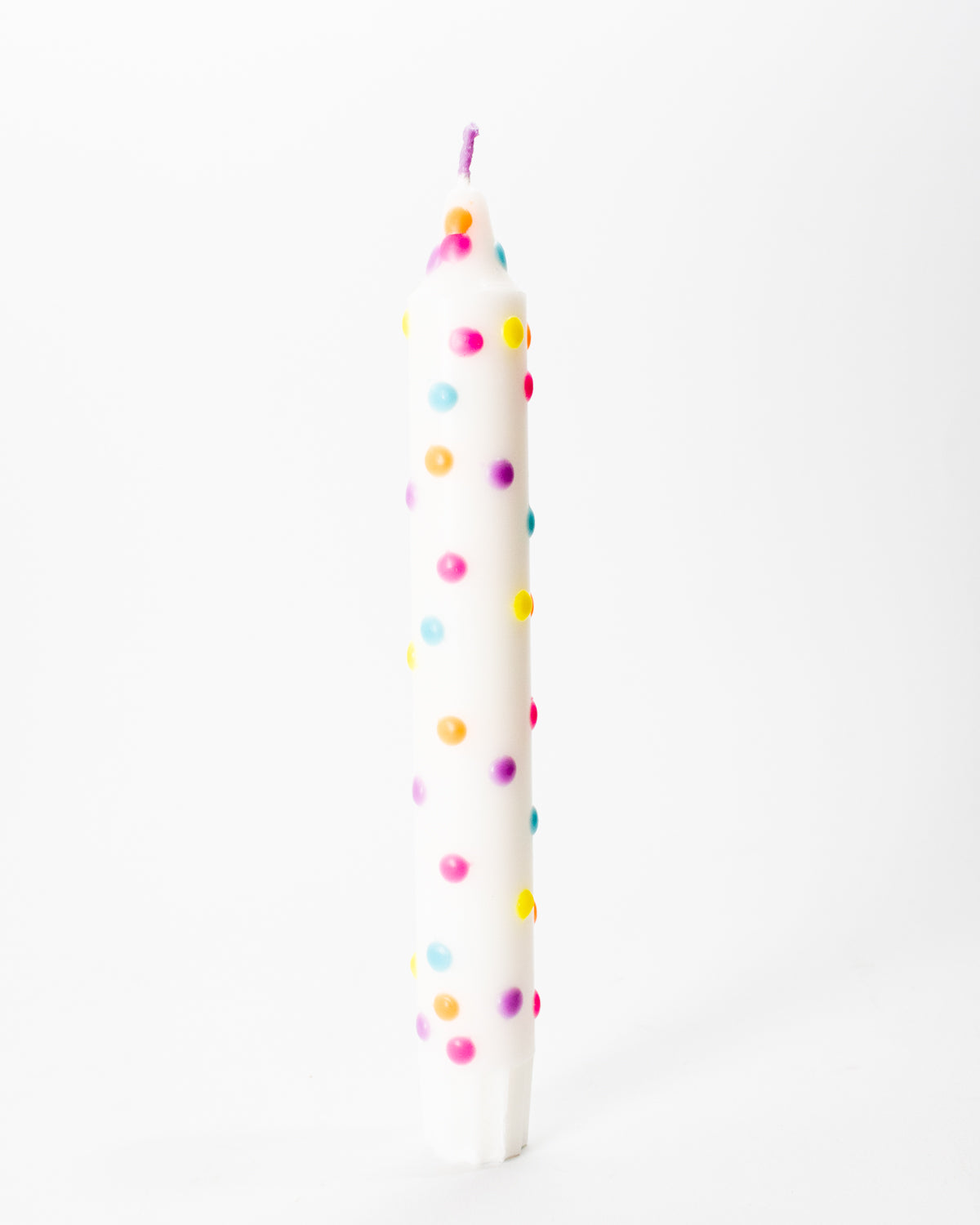 Kerze mit bunten Punkten - Neon