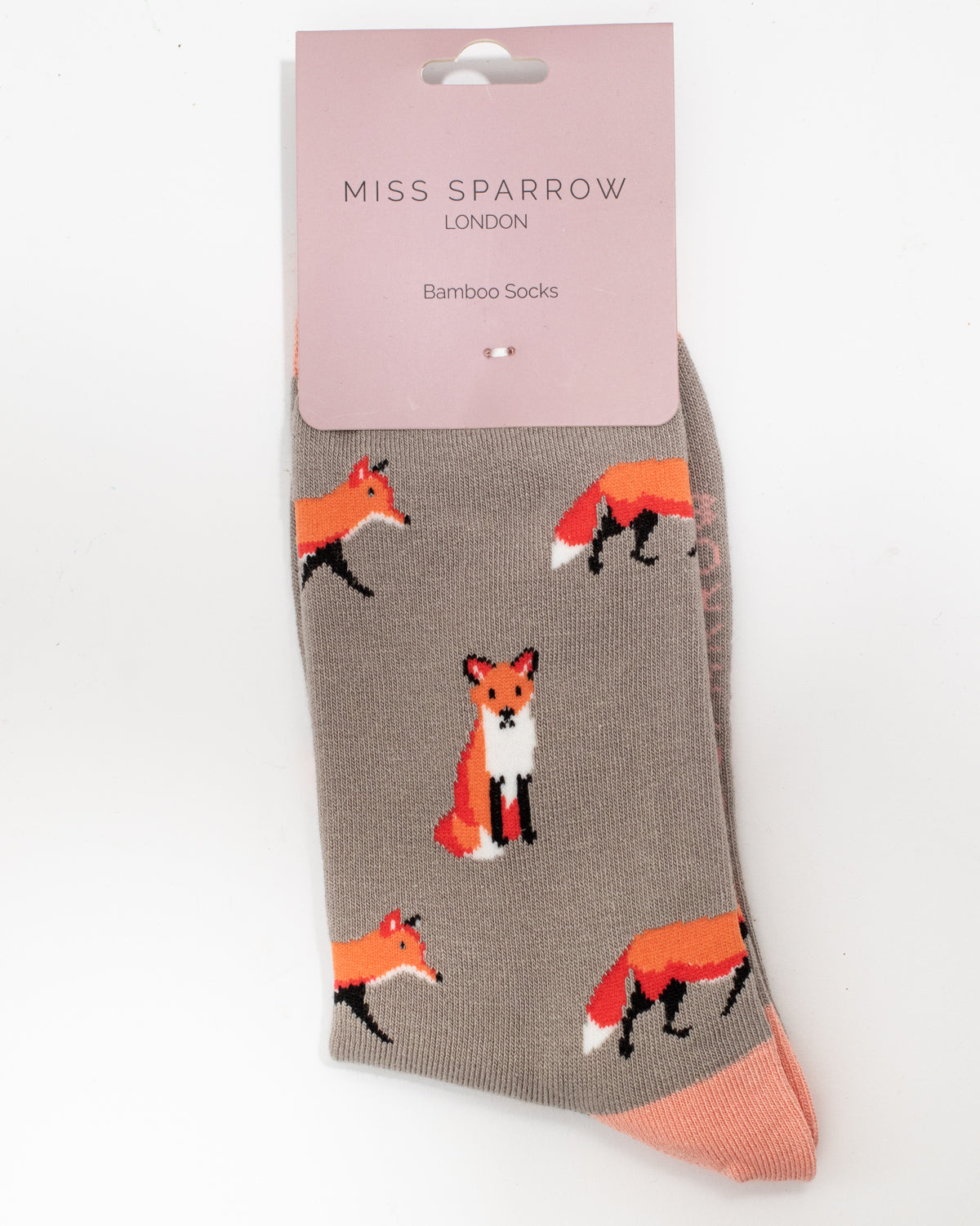Miss Sparrow - Bambus Socken mit Motiv - Foxes