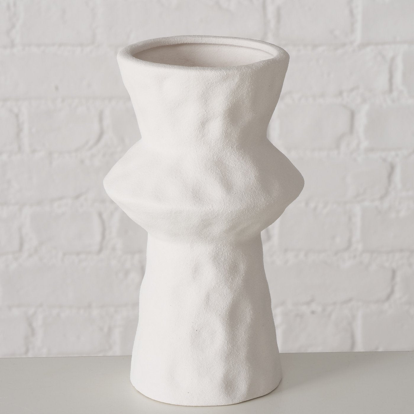 Vase, weiß - organisch