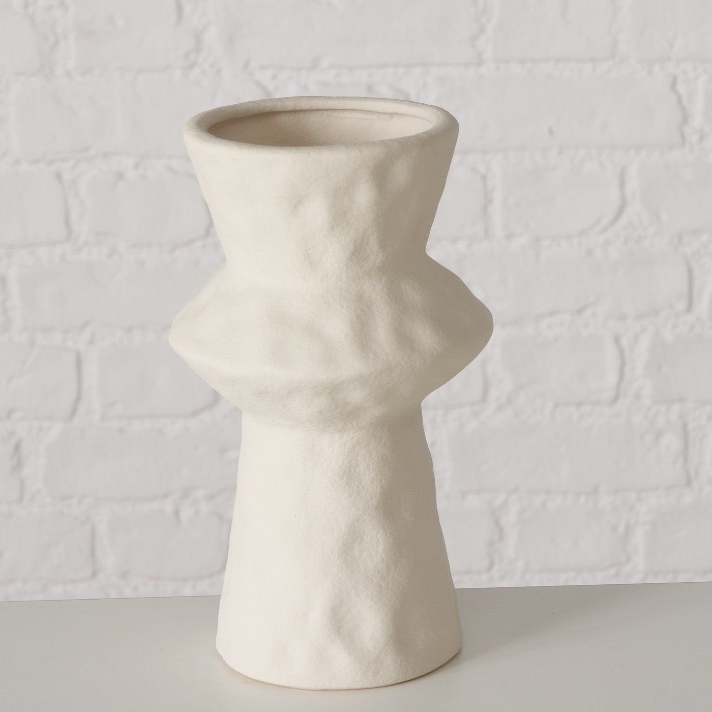 Vase, creme - organisch