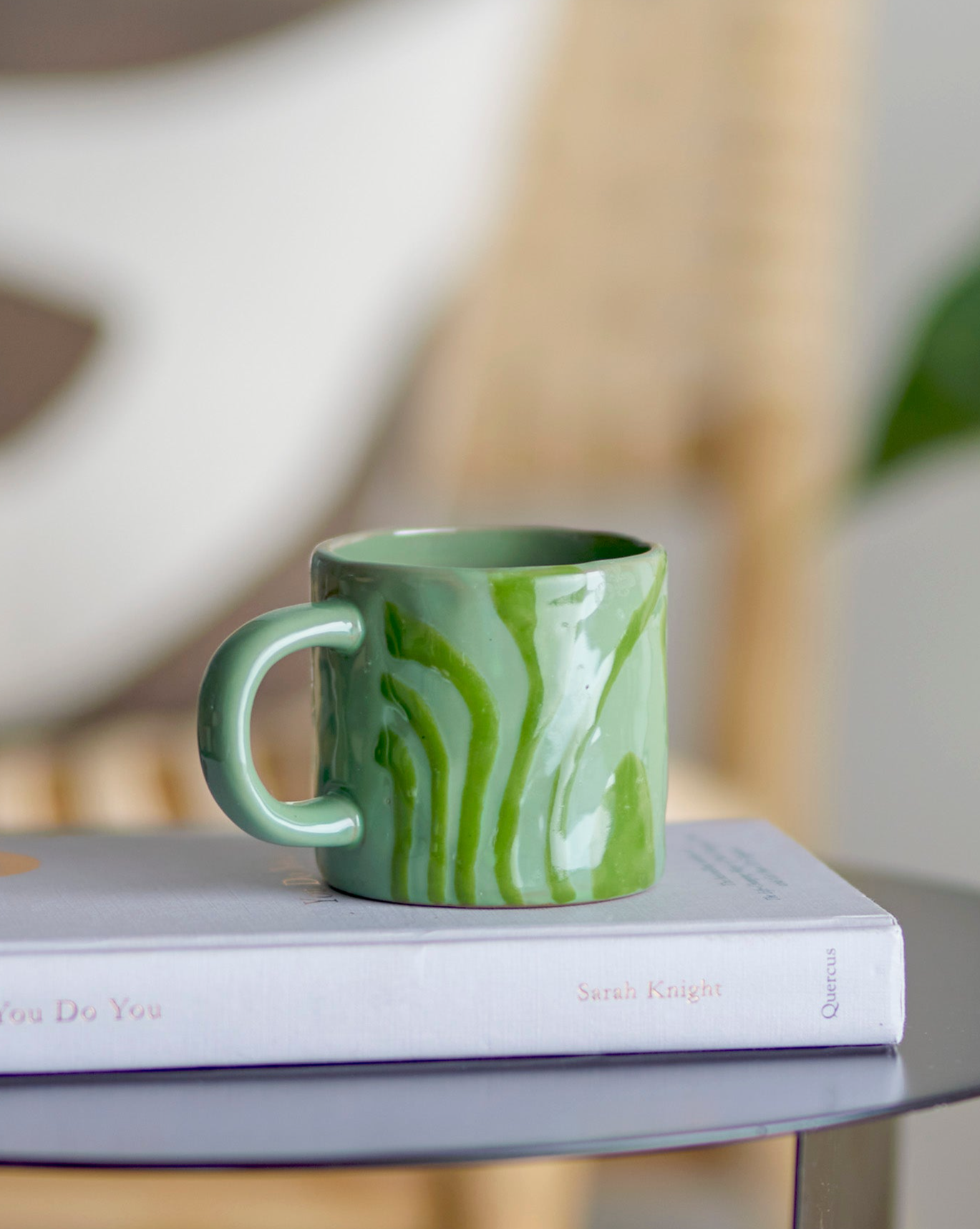 Grüne Tasse im Retro Look