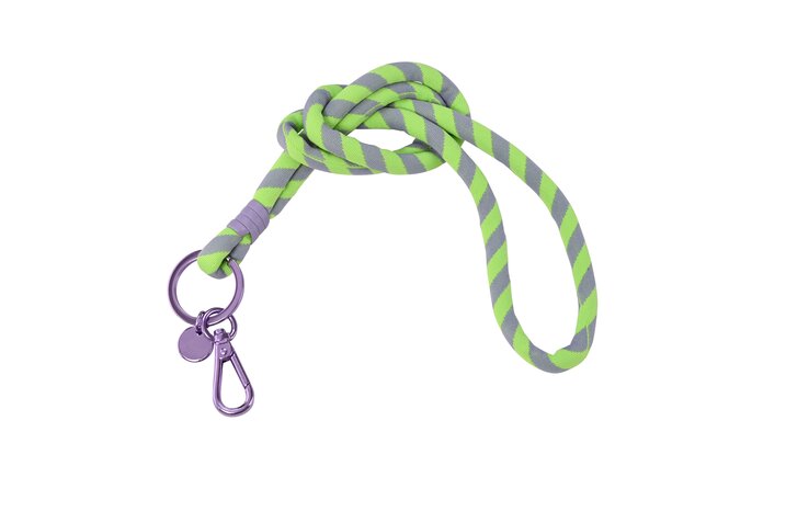 Schlüsselanhänger / Lanyard - Seil - Flieder - Grün