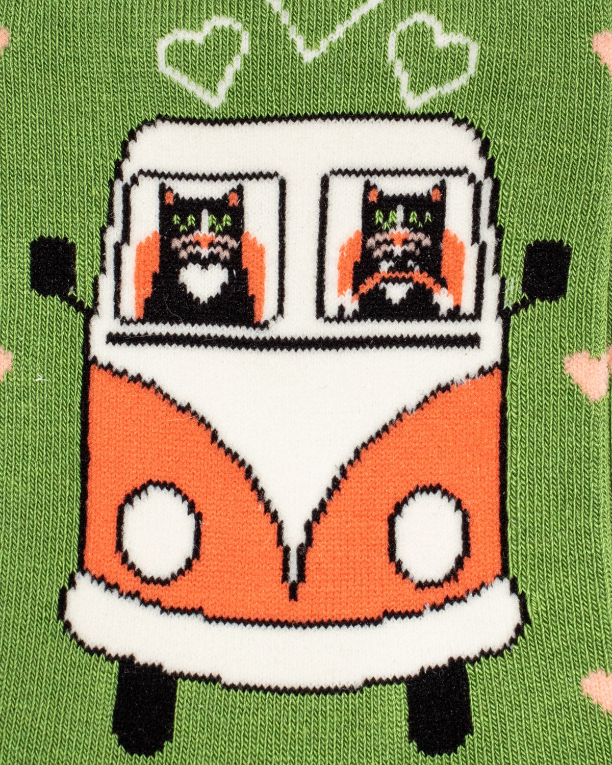 Miss Sparrow - Bambus Socken mit Motiv - Road Trip Cats