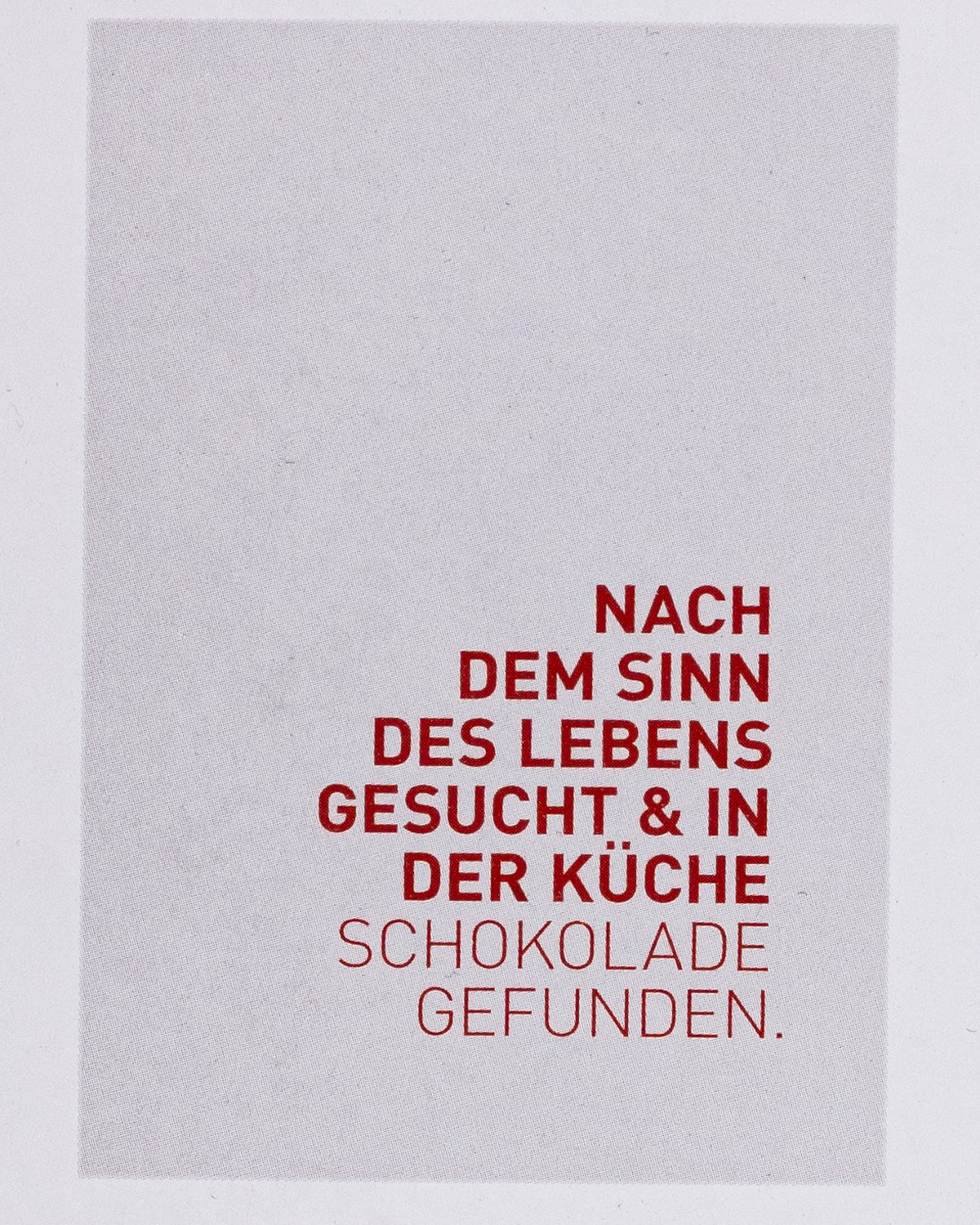 Geschirrtuch weiß - Sinn des Lebens