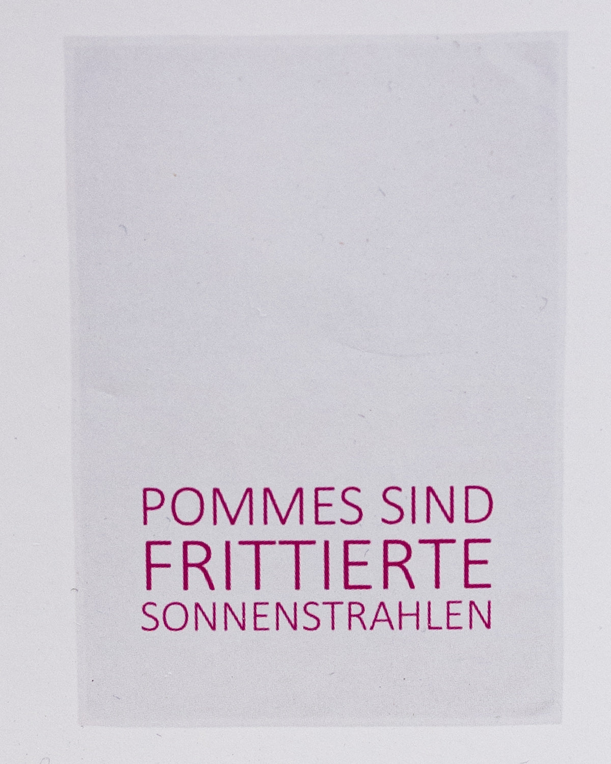 Geschirrtuch weiß - Pommes sind frittierte Sonnenstrahlen