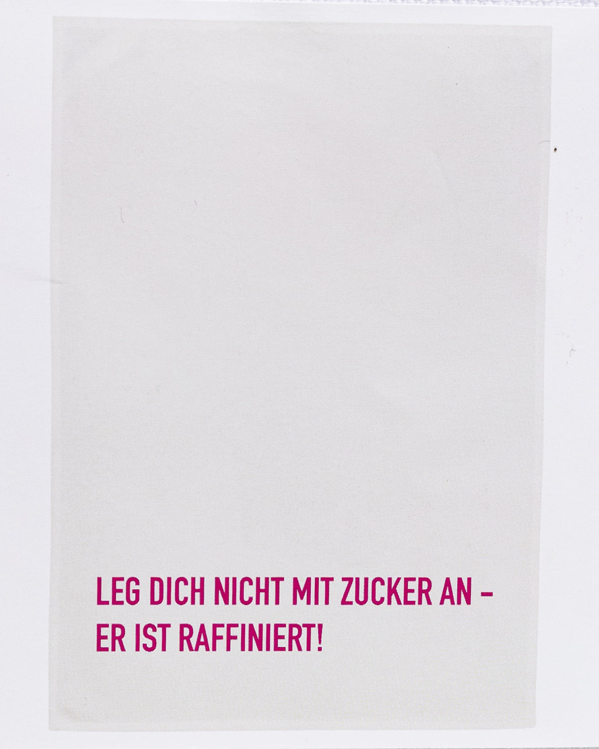 Geschirrtuch weiß - Leg dich nicht mit Zucker an..