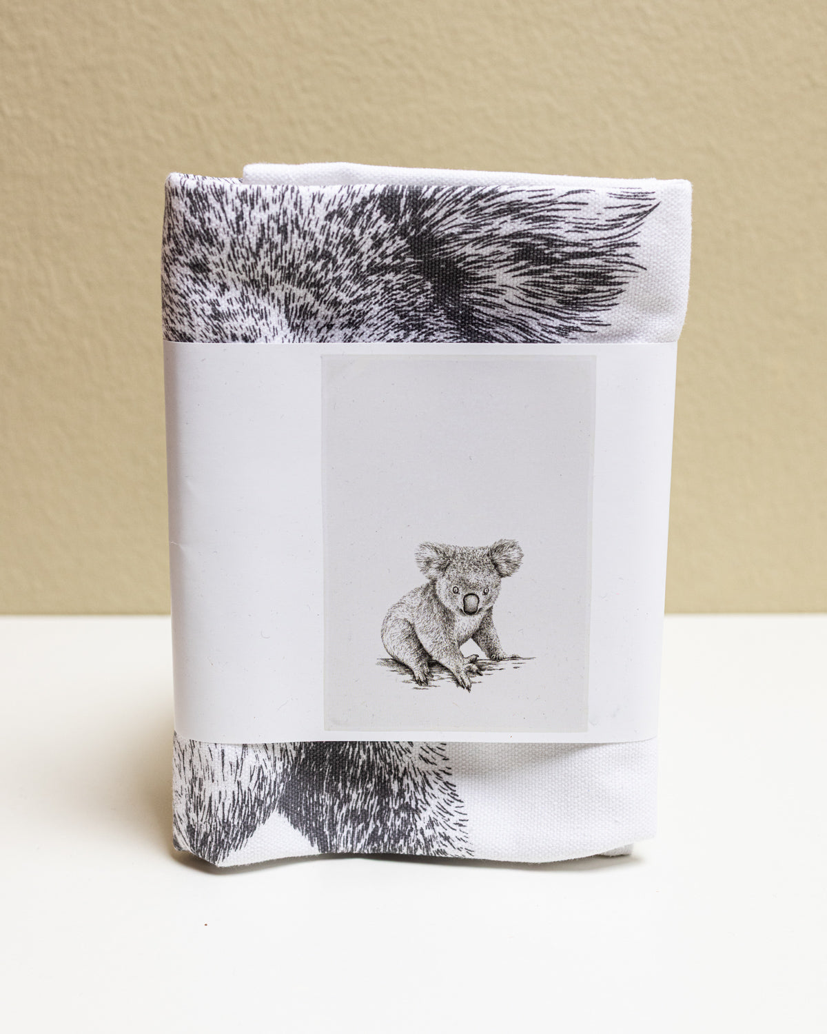 Geschirrtuch weiß - Koala Zeichnung
