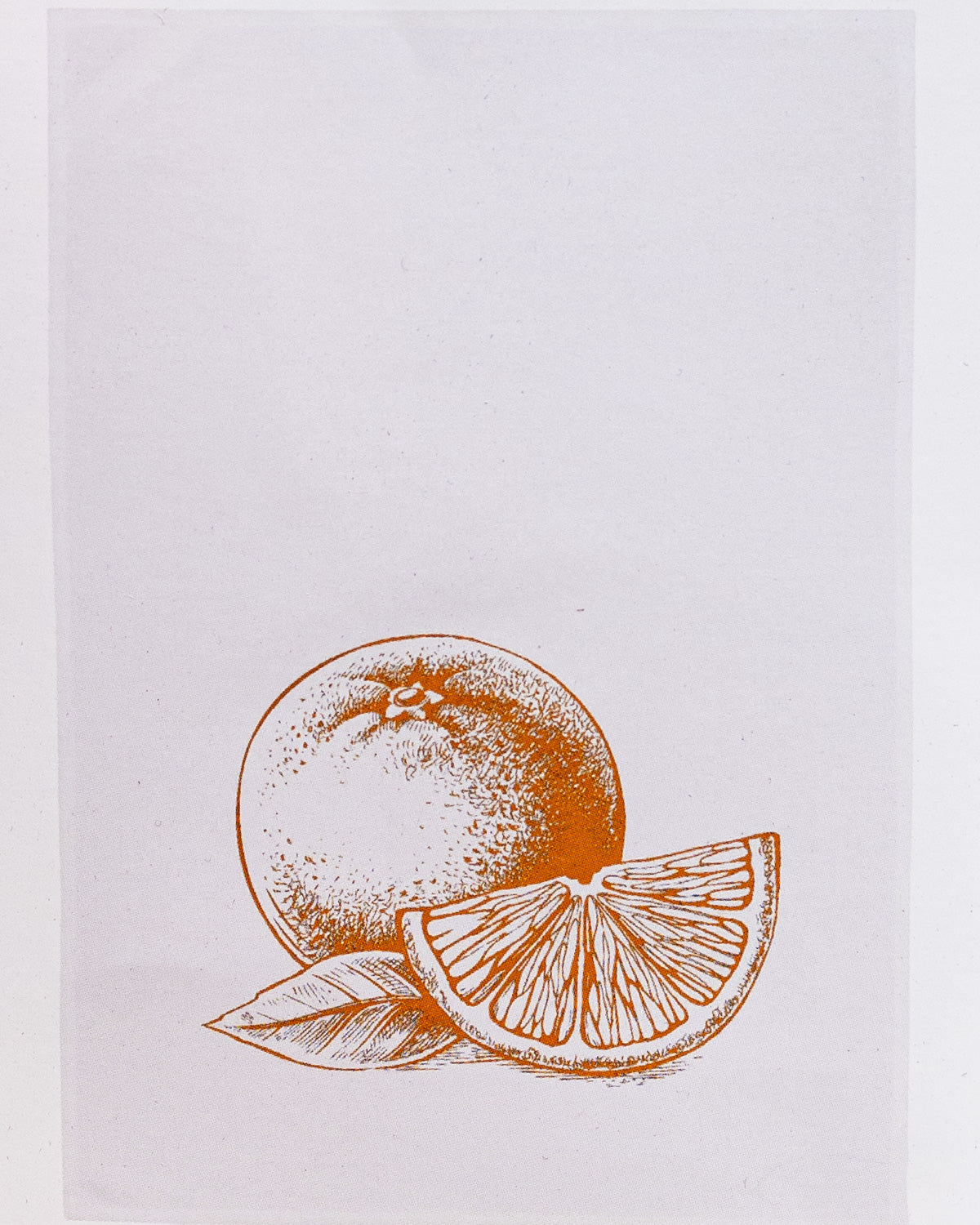 Geschirrtuch weiß - Orange Illustration