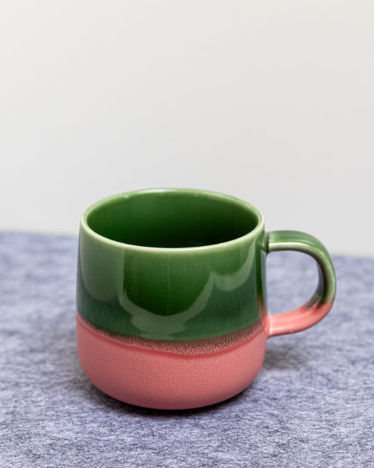 Tasse - Grün - Rosa