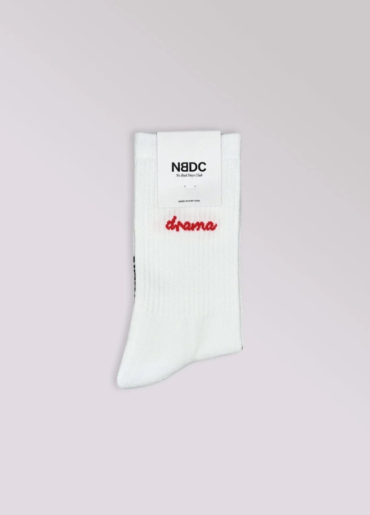 NBDC Socken - drama rot auf weiß