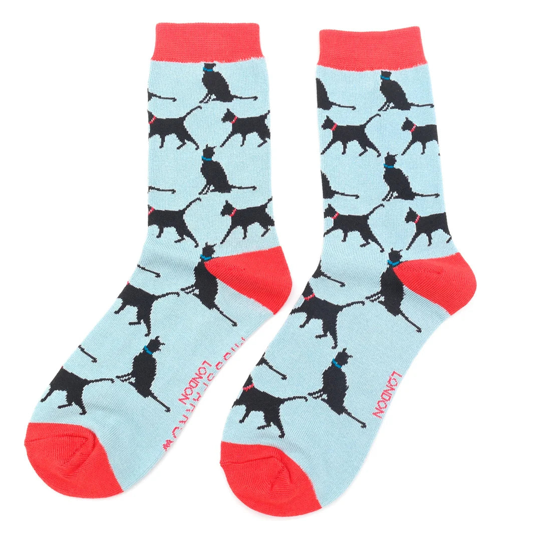 Miss Sparrow - Bambus Socken mit Motiv - Lucky Cats