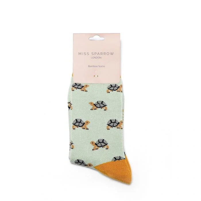 Miss Sparrow - Bambus Socken mit Motiv - Schildkröte