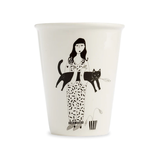 Helen B Becher - cup black cat