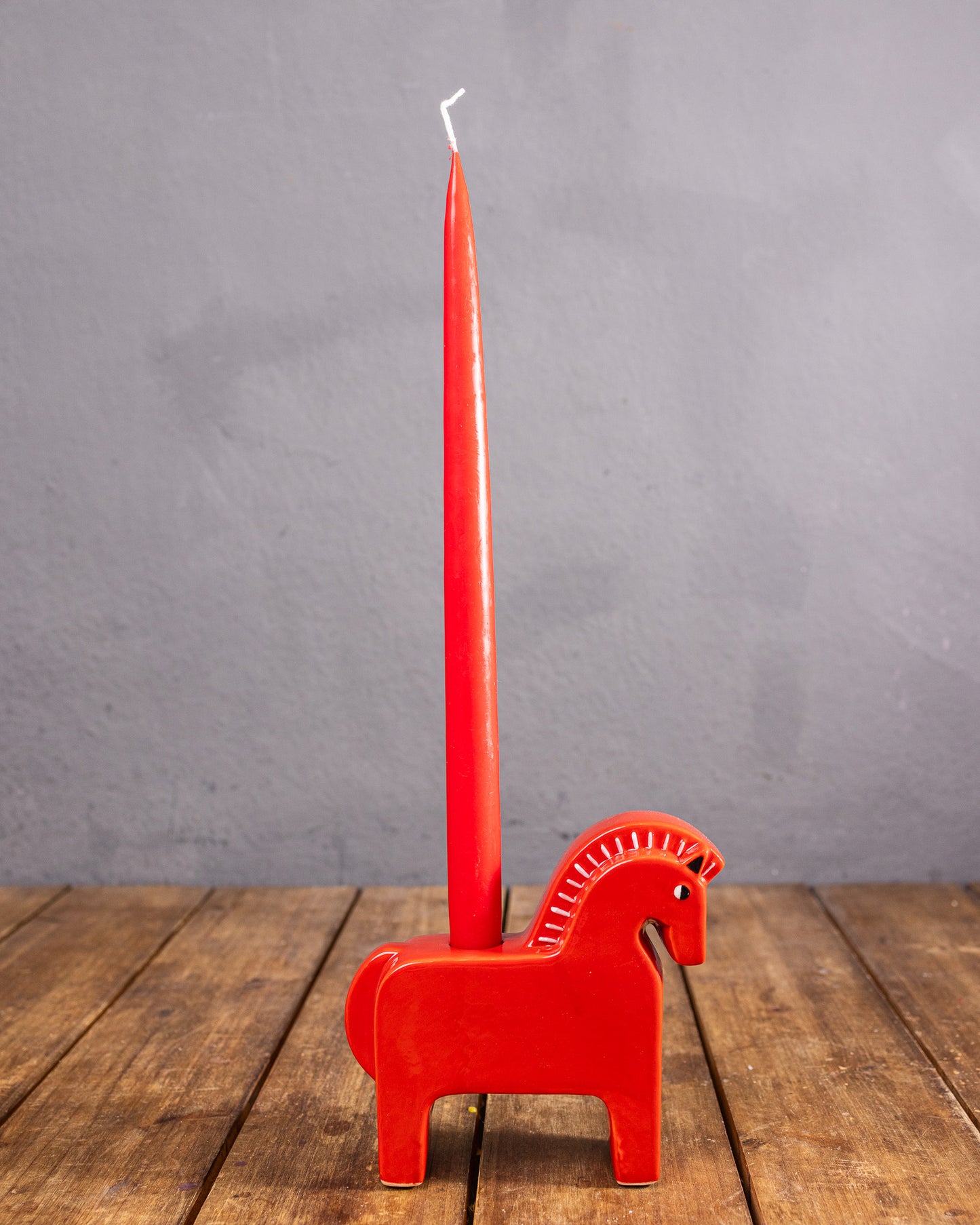 Keramik-Kerzenhalter Pferd (Rot) – Rico Design