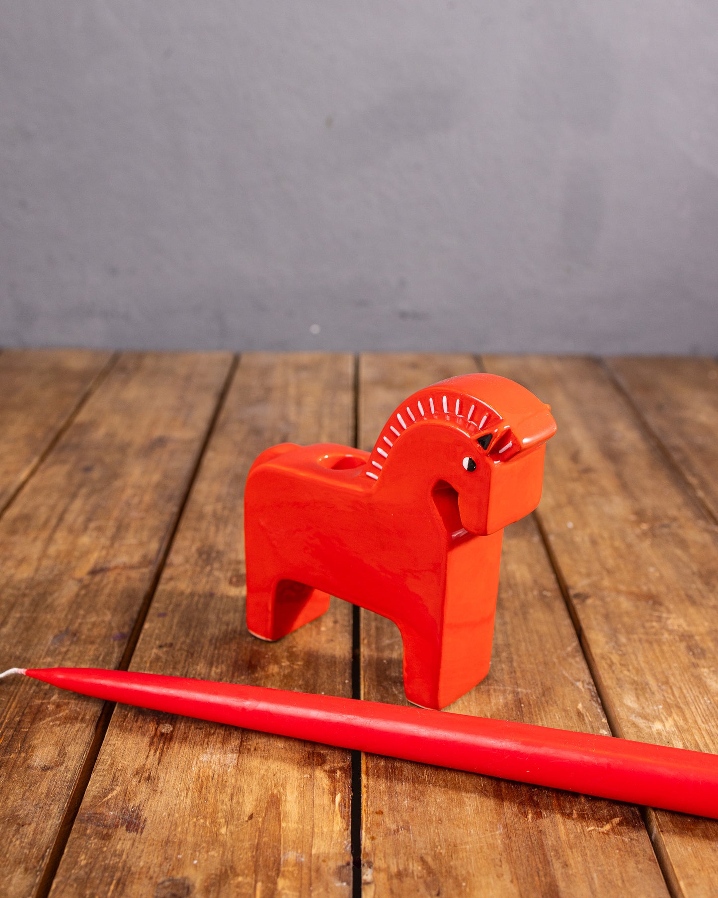 Keramik-Kerzenhalter Pferd (Rot) – Rico Design