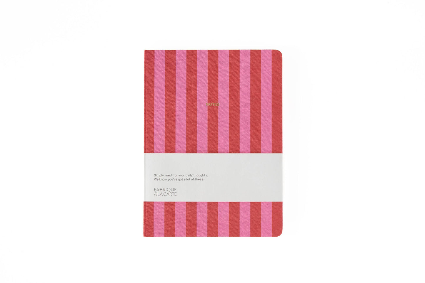 Notizbuch Pink mit Streifen