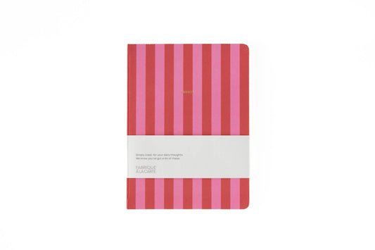Notizbuch Pink mit Streifen