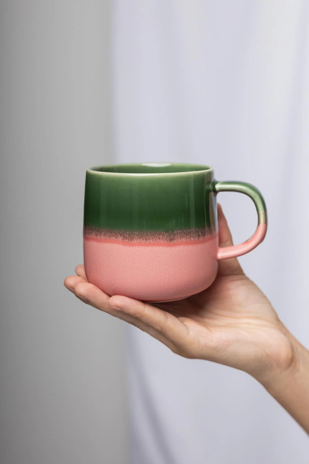Tasse - Grün - Rosa