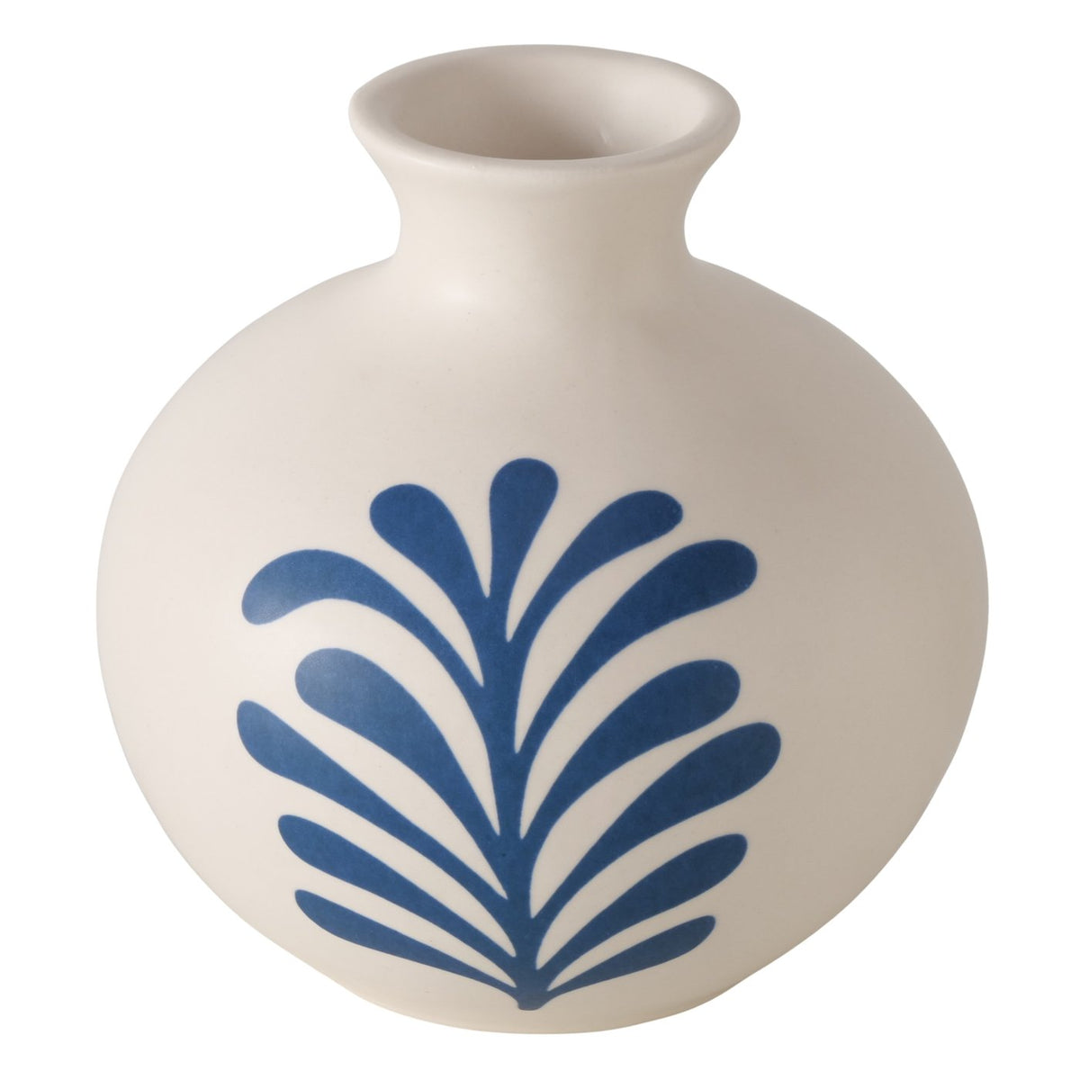 Vase mit Zweig-Motiv - blau