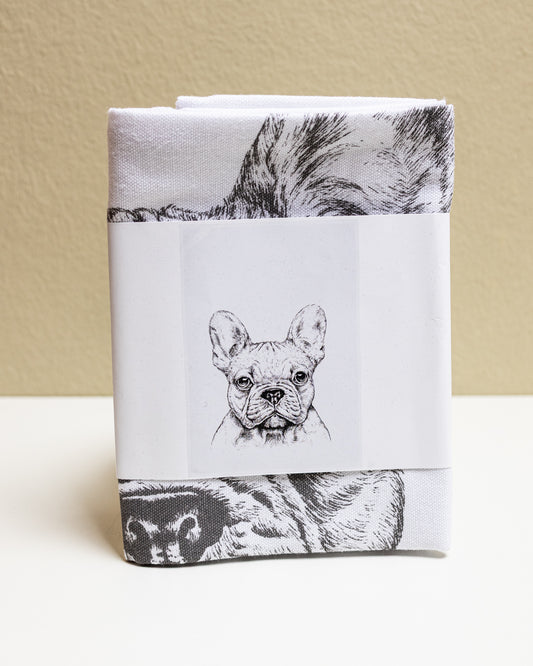 Geschirrtuch weiß - Hund Portrait