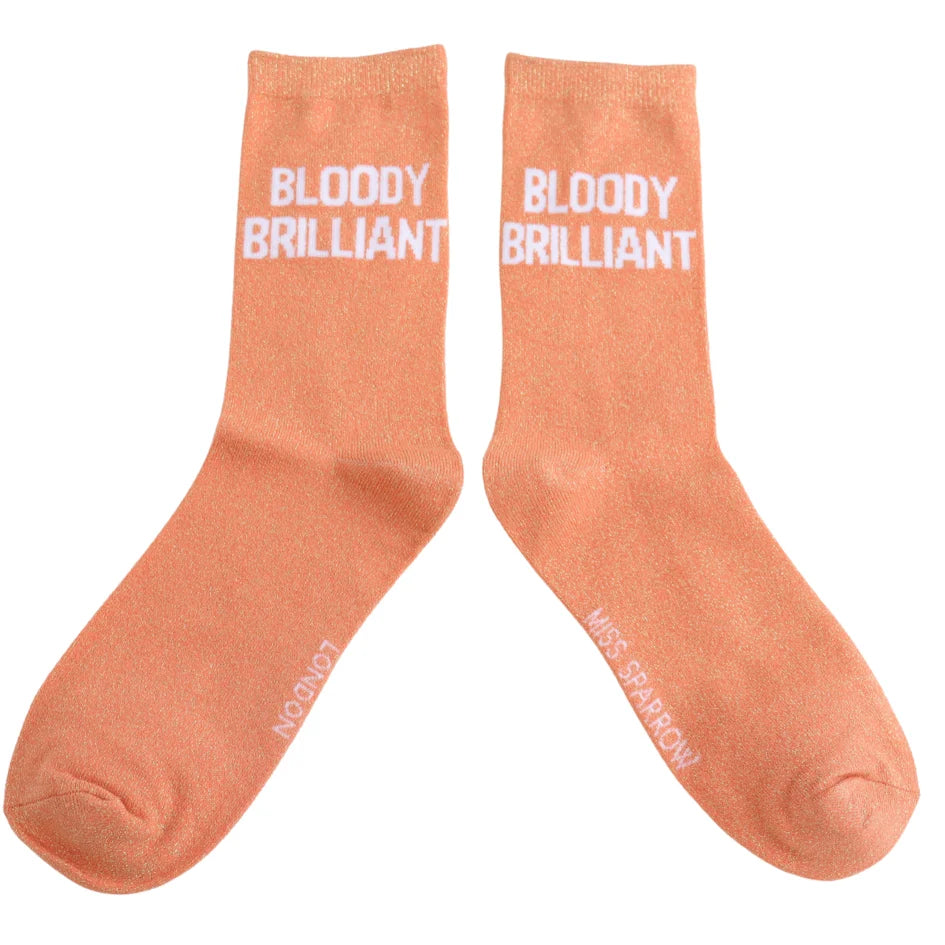 Glitter Statement Socken „BLOODY BRILLIANT"
