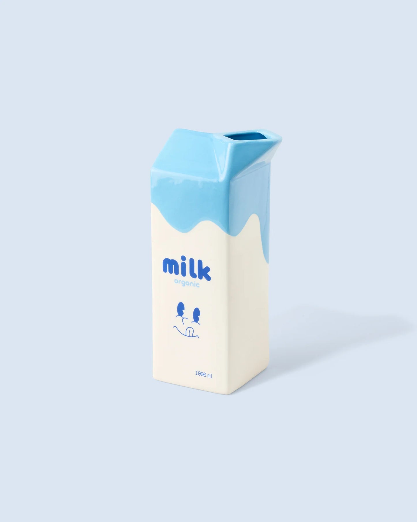  handgemachte Kermaik Vase in Form einer Milch-Verpackung 