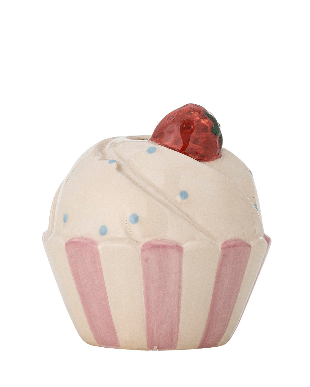 Erdbeer-Cupcake Kerzenhalter