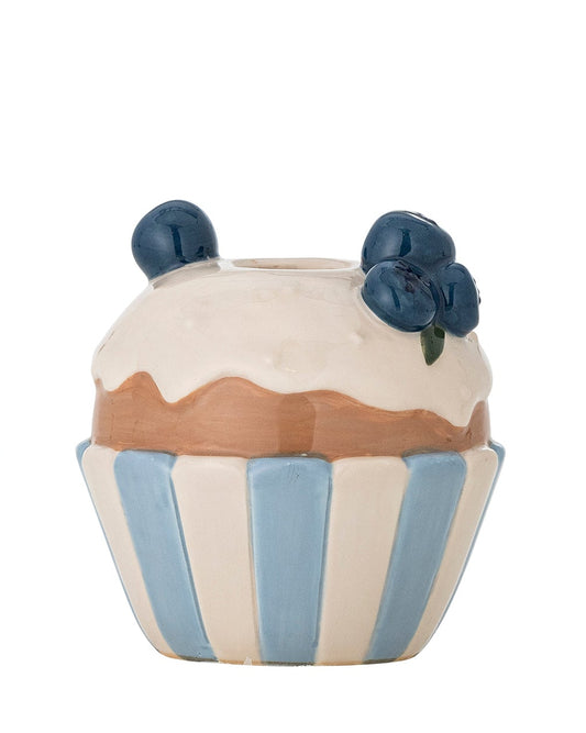 Blaubeer-Cupcake Kerzenhalter
