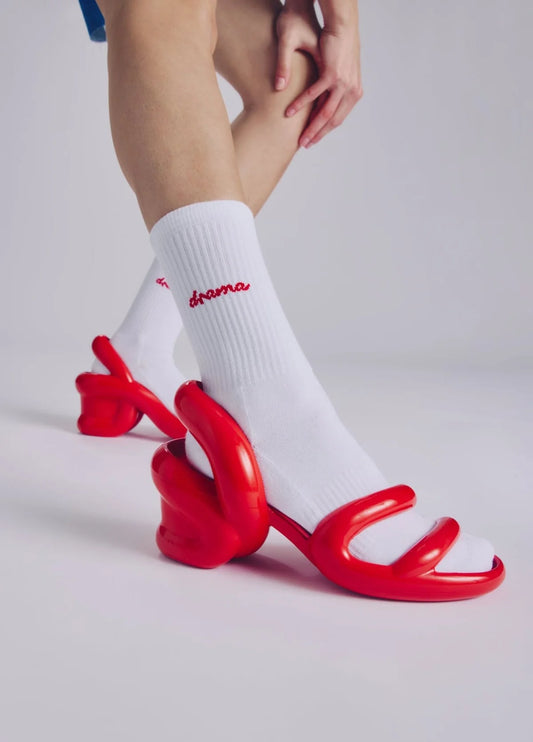 NBDC Socken - drama rot auf weiß