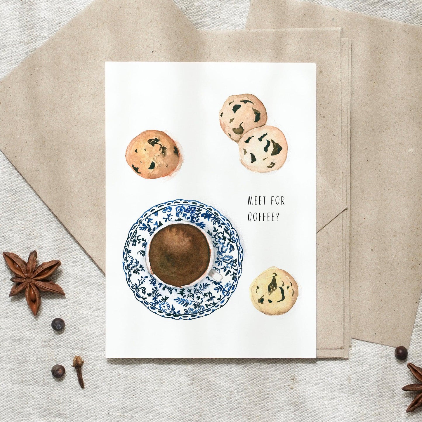 Postkarte - Meet for Coffee