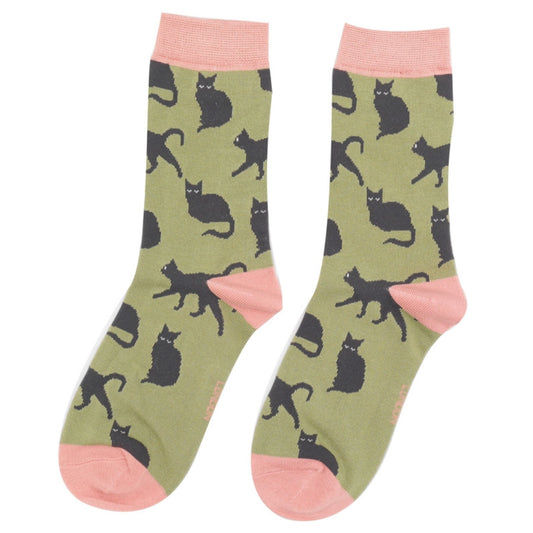 Miss Sparrow - Bambus Socken mit Motiv - Cute Cats