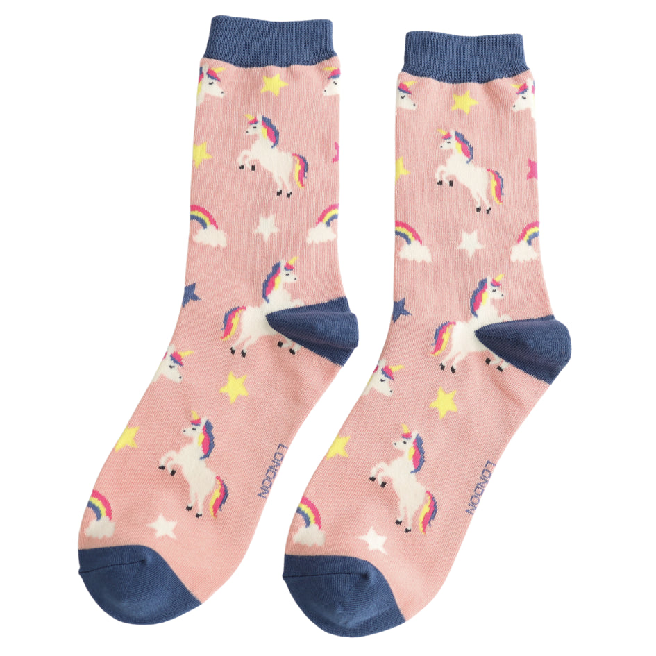 Miss Sparrow - Bambus Socken mit Motiv - Einhorn