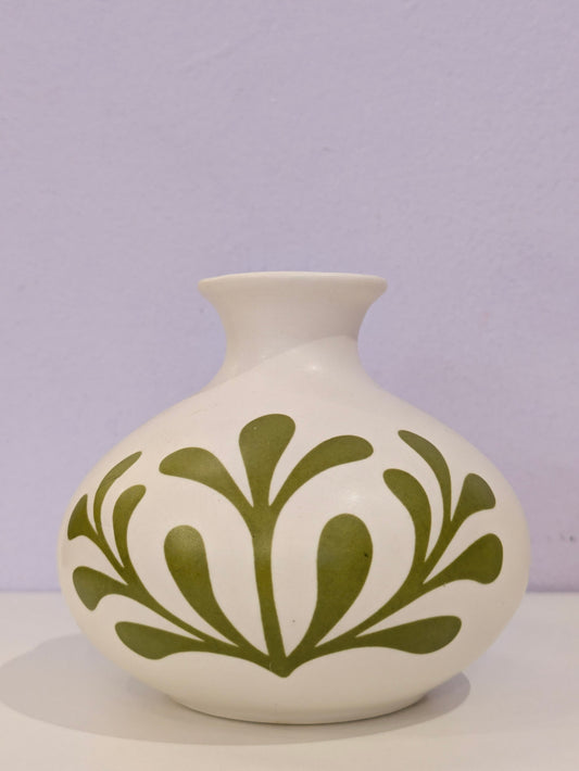 Vase mit Zweig-Motiv - Grün