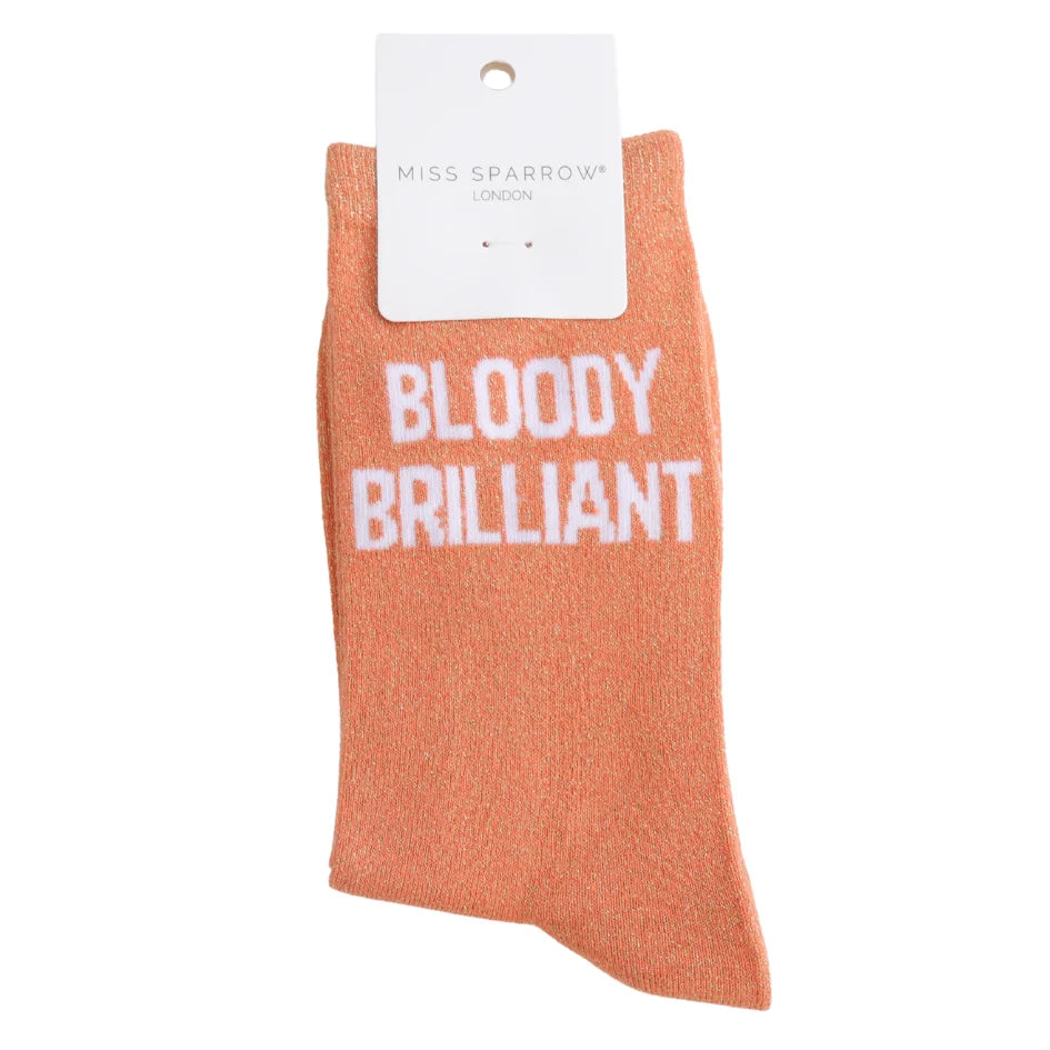 Glitter Statement Socken „BLOODY BRILLIANT"