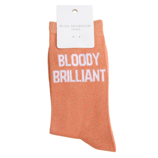 Glitter Statement Socken „BLOODY BRILLIANT"